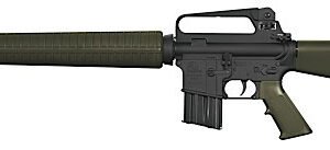 Armalite M15A2NM Tactical AR-15 Rifle, 223 Remington, 20″ Chrome Lined, Semi-Auto, Green Fbrglass Stock, Black Steel Finish, w/Natl Match Trigg, 10 Rds