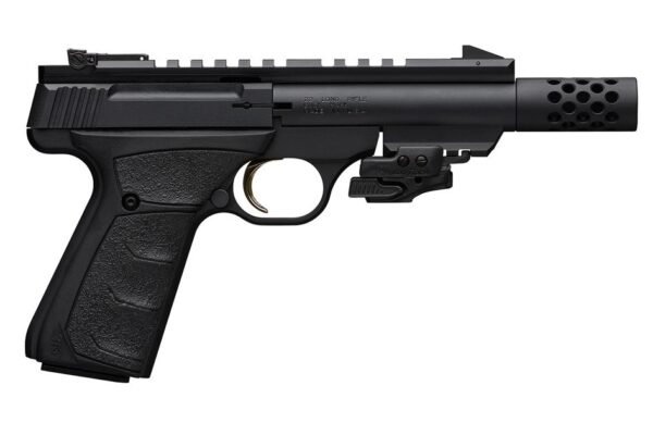 Browning Buck Mark Black Label 22LR Suppressor Ready Rimfire Pistol with Crimson Trace Laser